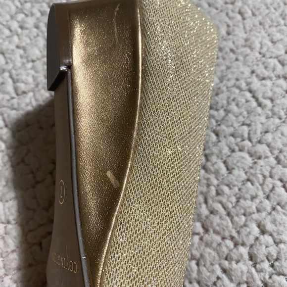 Covington Peep-toe gold wedge ✨ - Picture 5 of 6